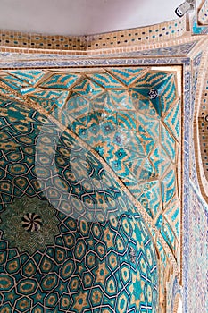 Beautifully decorated ceiling.