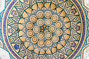 Beautifully decorated ceiling.