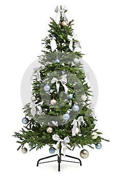 Beautifully decorated Christmas tree