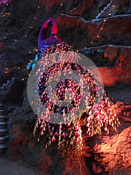 Beautifully decorated Mata Vaishno Devi Temple, Katra, during the Navratra festival