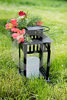 Beautifully decorated outdoor hanging lantern