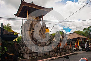 Beautifully decorated with traditional Balinese entrance to the house Ubud