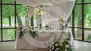 A Beautifully Decorated Wedding Reception Venue