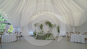 A Beautifully Decorated Wedding Reception Venue