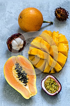 Beautifully exotic fruits