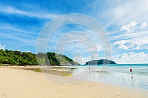 Beautifully nai han beach at phuket, thailand.