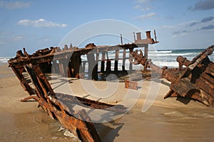 A beautifully old ship wreck