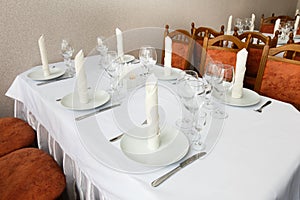 Beautifully organized event - served festive table