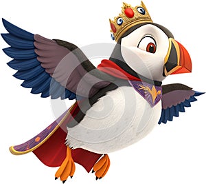 Atlantic Puffin in graceful stance, showcasing stunning elegance. photo