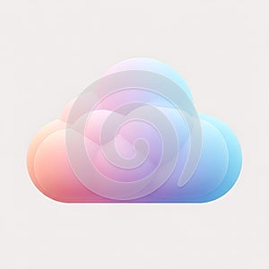 Soft Gradient 3D Cloud Illustration