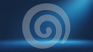 Abstract navy blue studio room background with light and shadow