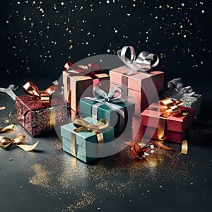 beautifully wrapped gift boxes