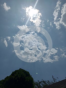 Beautifu Sun and blue cloud