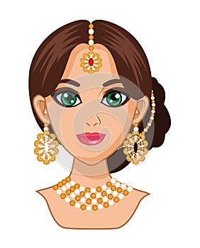 beauty arabic bride head