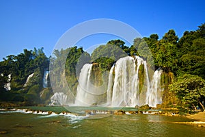 Beauty of Ban Gioc Waterfall in Cao Bang, Vietnam