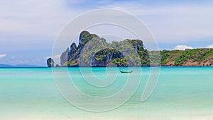 Beauty beach and limestone rocks in Phi Phi islands