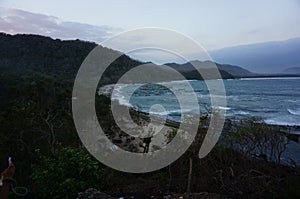 The beauty of the beach is visible from the top of the hill