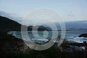 The beauty of the beach is visible from the top of the hill