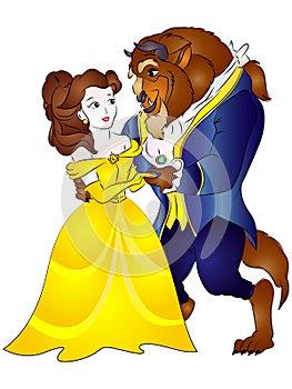 Beauty and the Beast Vector Illustration photo