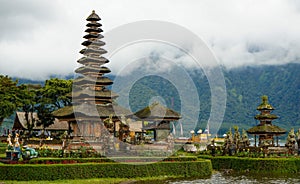 The beauty of the Bedugul temple in Bali, Indonesia