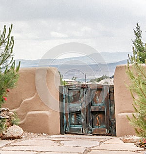 Beauty beyond the fence in Placitas New Mexico