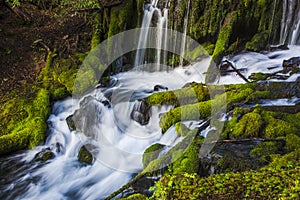 Beauty big spring creek  waterfalls in Autumn