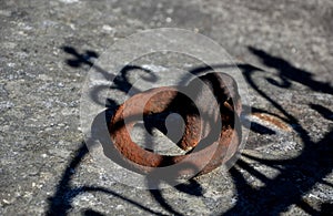 The beauty of blacksmithing in old rural cemeteries metal, brass and copper poppy flowers, balls, walled lattice lamps and inscrip