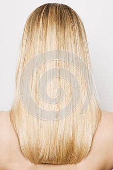 Beauty blonde hairs photo