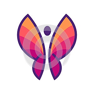 a Beauty butterflies Butterfly logo design template Vector illustration