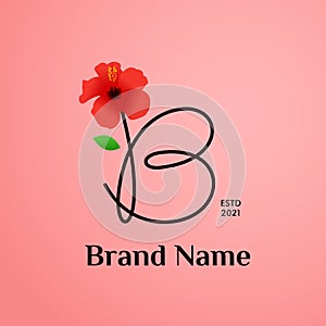 Beauty and charming Initial B Shoe Flower
