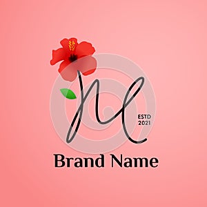 Beauty and charming Initial M Shoe Flower
