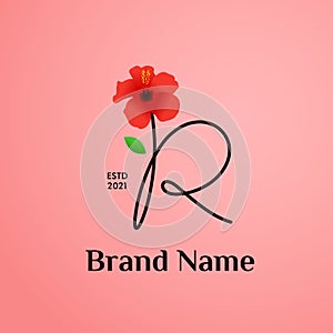 Beauty and charming Initial R Shoe Flower