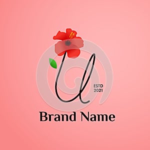 Beauty and charming Initial U Shoe Flower