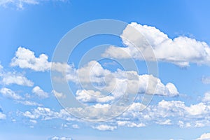 Beauty and cloud shapes in blue sky