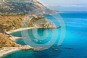 Beauty coastline at Capo Vaticano on the Tyrrhenian Sea