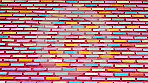 The beauty of colors on the brick wall at ancient house