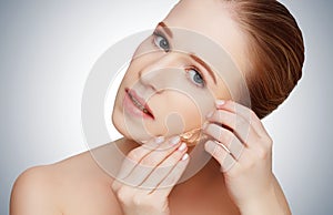 Beauty concept rejuvenation, renewal, skin care, skin problems photo