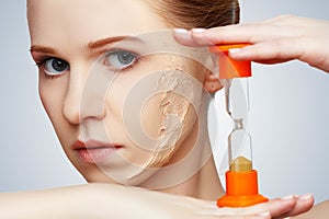 Beauty concept rejuvenation, renewal, skin care, skin problems w photo