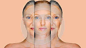 Beauty concept skin aging. anti-aging procedures