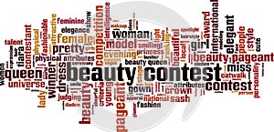 Beauty contest word cloud