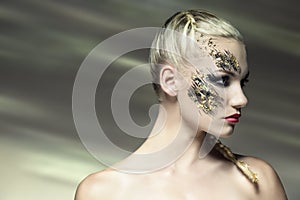 Beauty creative shoot of female