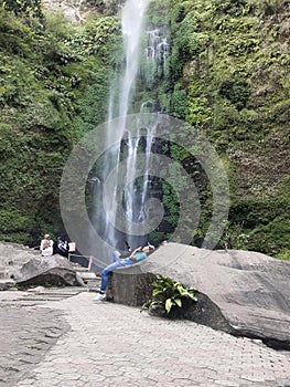 the beauty of cubanrondo waterfall indonesia