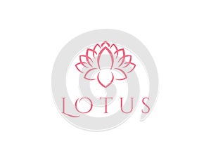 Beauty Elegant Lotus Flower Spa logo design inspiration. Usable for Business and Branding Logos. Flat Vector Logo Design Template