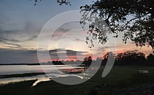 Beauty of the evening sky above Thisawewa_Anuradhapura.