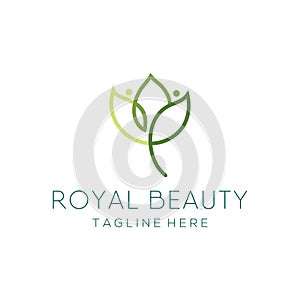 Beauty and fashion logo design and icon