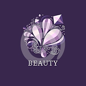 Beauty and fashion logo template.