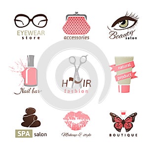 Beauty and fashion logo templates