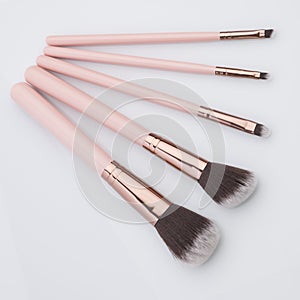 Beauty and Fashion: Set of Make up Brushes Shot in Studio