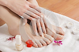 Serene Spa Experience: Pampering Pedicure and Manicure with Floral Bliss