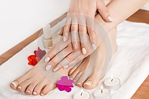 Pampering Manicure and Pedicure at the Spa: Serene Beauty for Hands and Feet